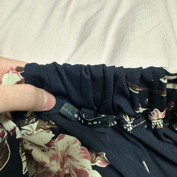 West Kei Navy Floral Faux Wrap Skirt - Picture 6 of 13